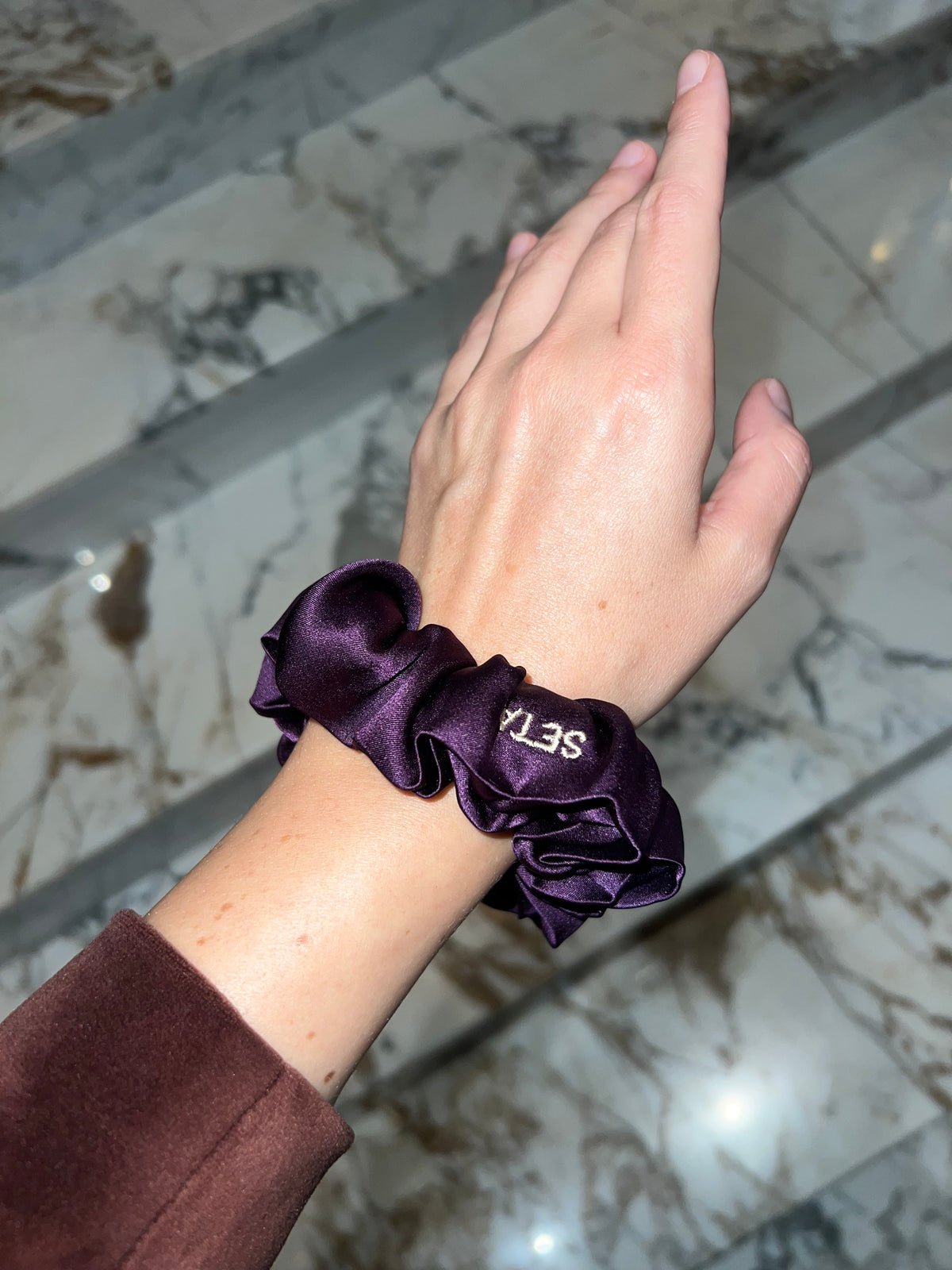 Viola Silk Scrunchie
