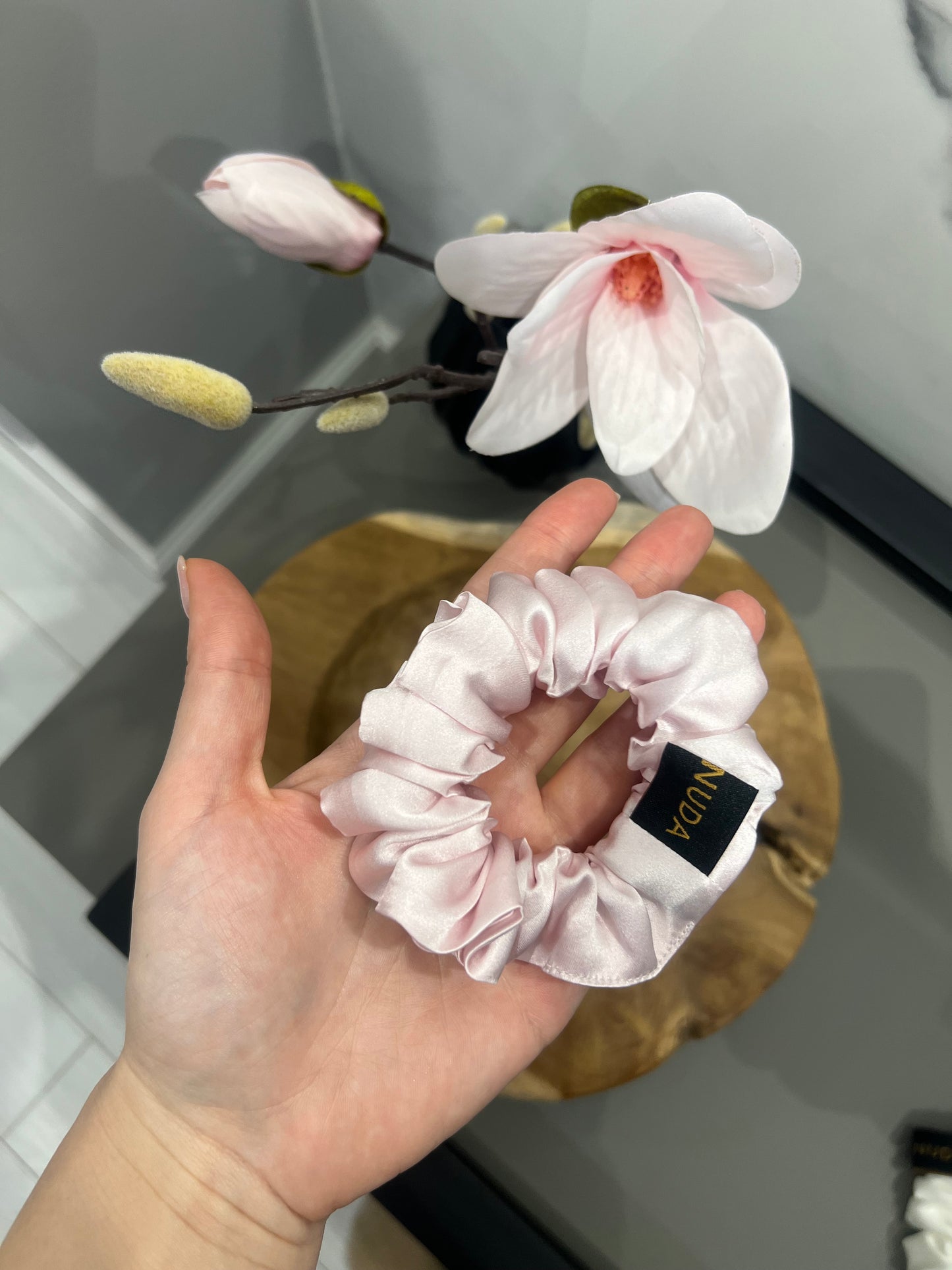 Baby Pink XS Silk Scrunchie