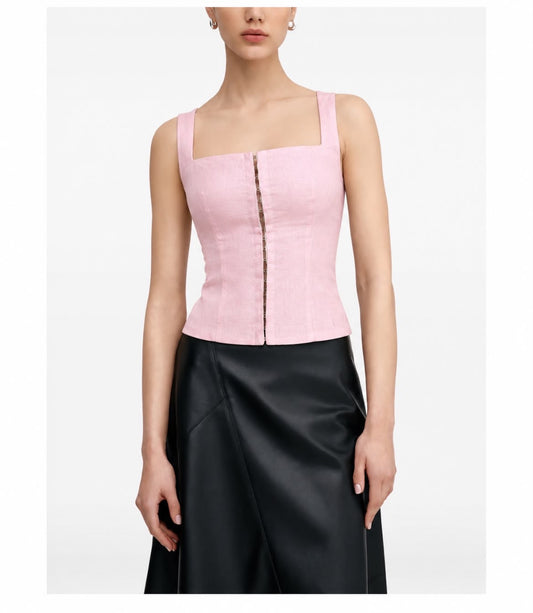 Pink Linen Corset