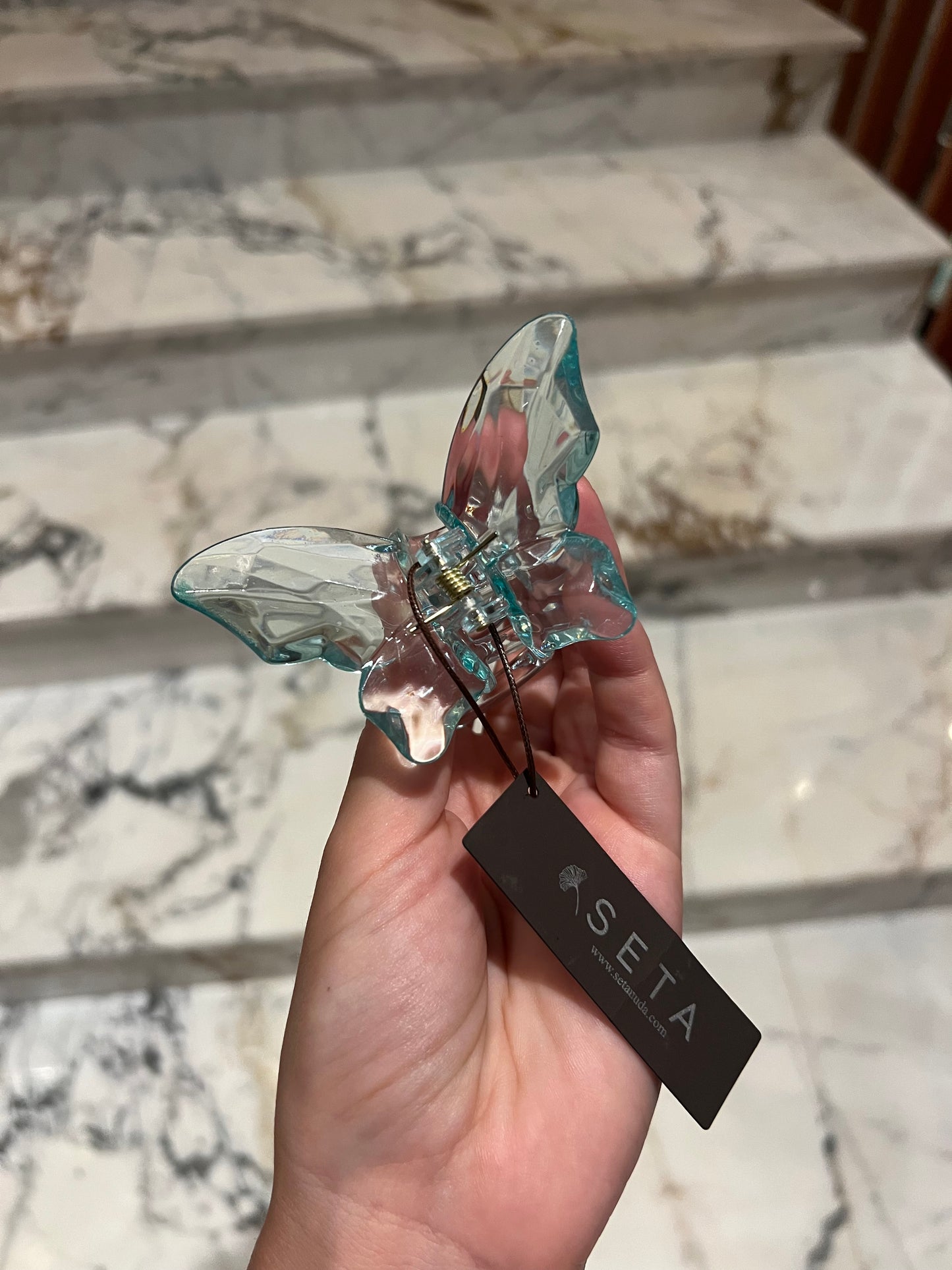 Aqua Butterfly Hairclip