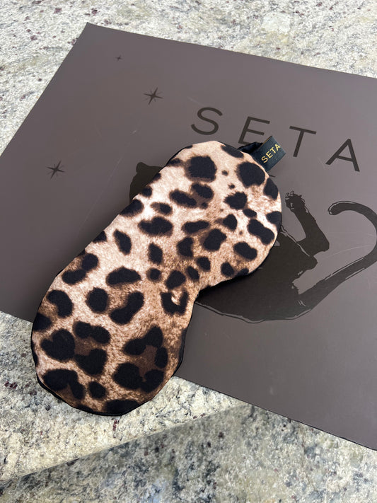 Maschera da notte in seta leopardata Elite