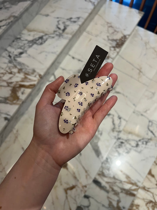 Soft Flowers and Stones Hairclip