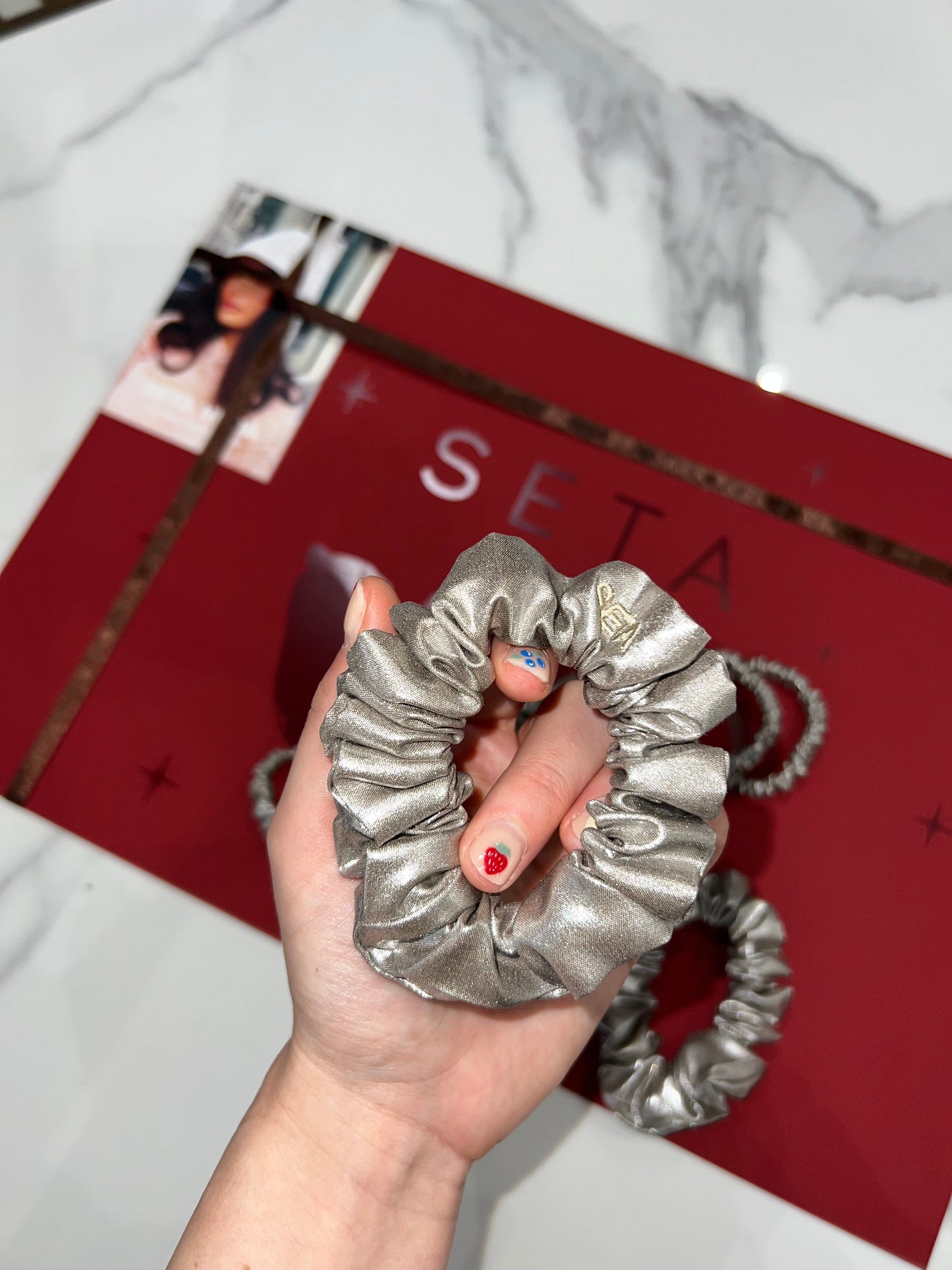 Silver Shine XS Scrunchie
