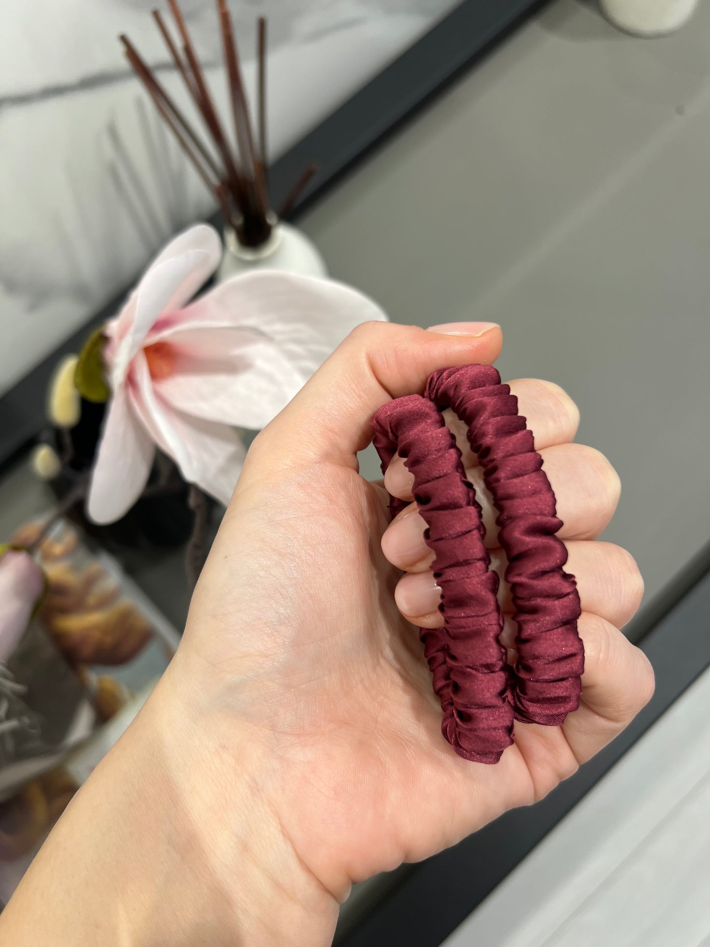 2 Pack Bordeaux Silk Skinnies