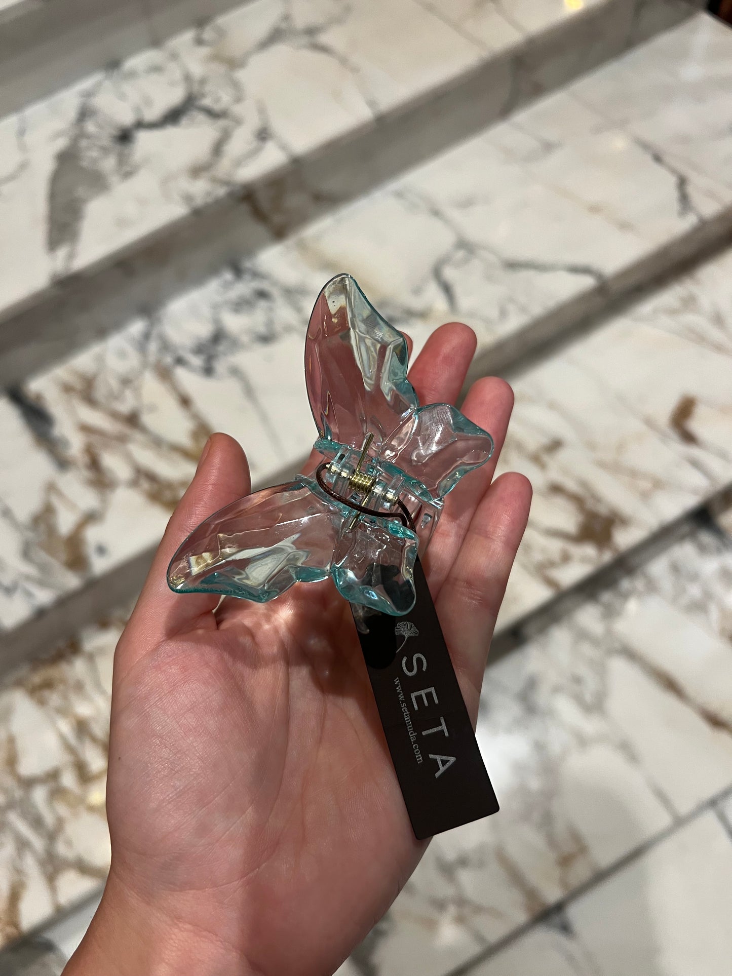 Aqua Butterfly Hairclip