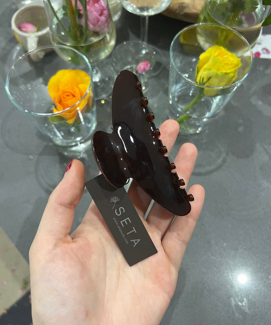 Fermaglio per capelli marrone classico