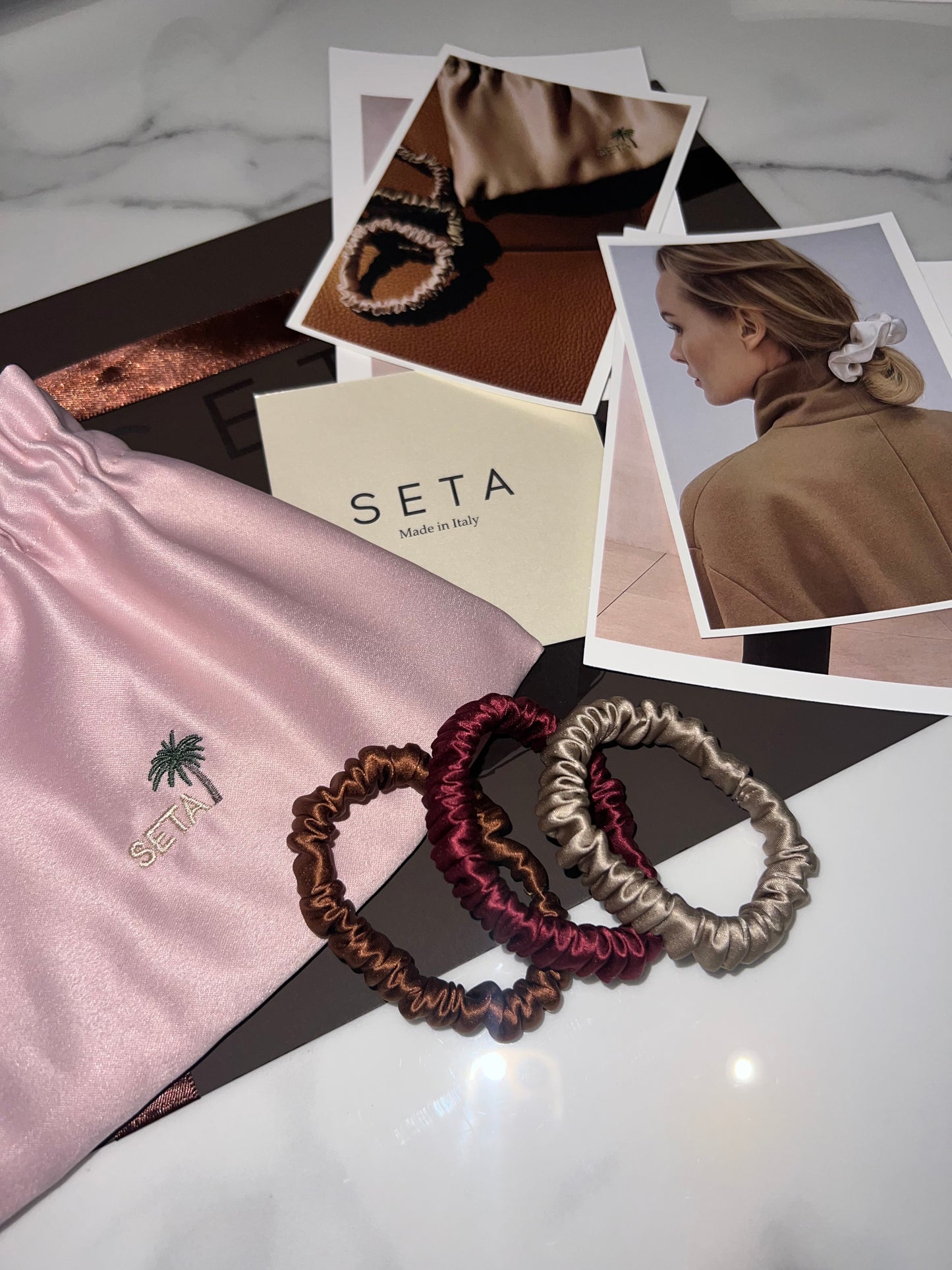 Autumn 3 Pack Small Silk Scrunchies