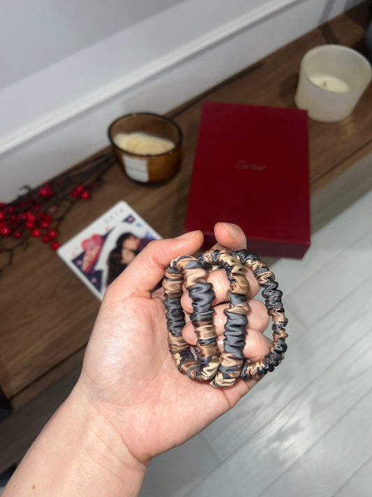 Sensation 3 Pack Small Silk Scrunchies