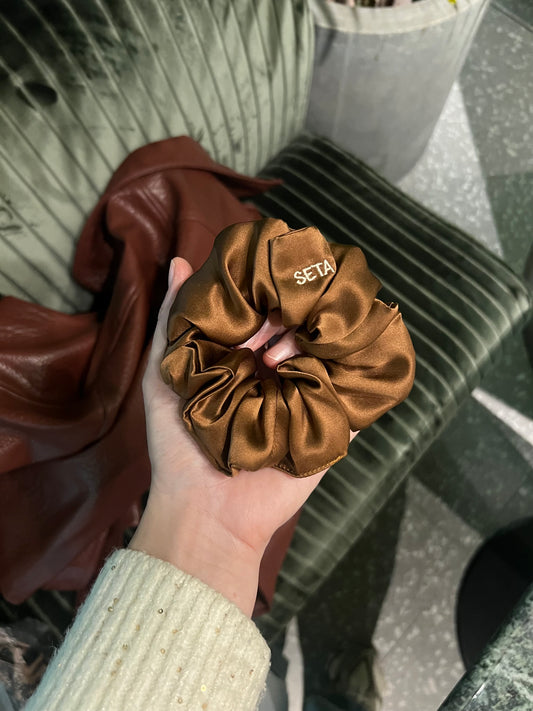 Classic Brown Scrunchie