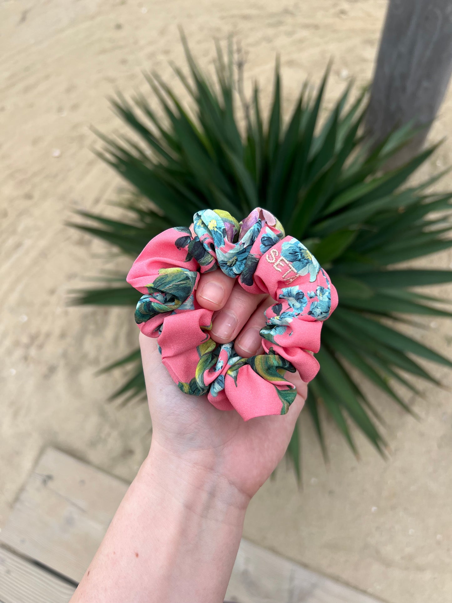 Blush Bouquet Silk Scrunchie
