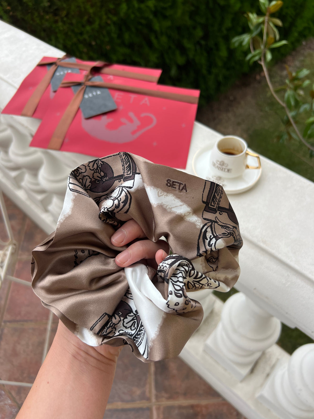 XL Crème Silk Scrunchie