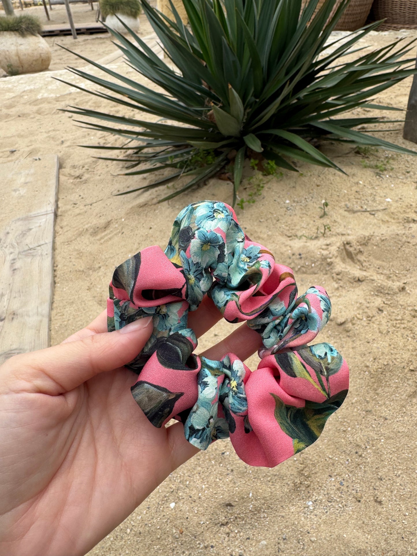 Blush Bouquet Silk Scrunchie