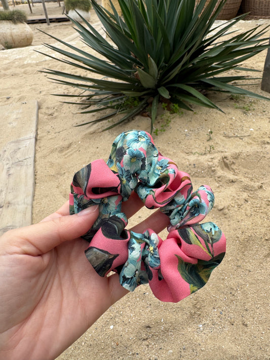 Blush Bouquet Silk Scrunchie
