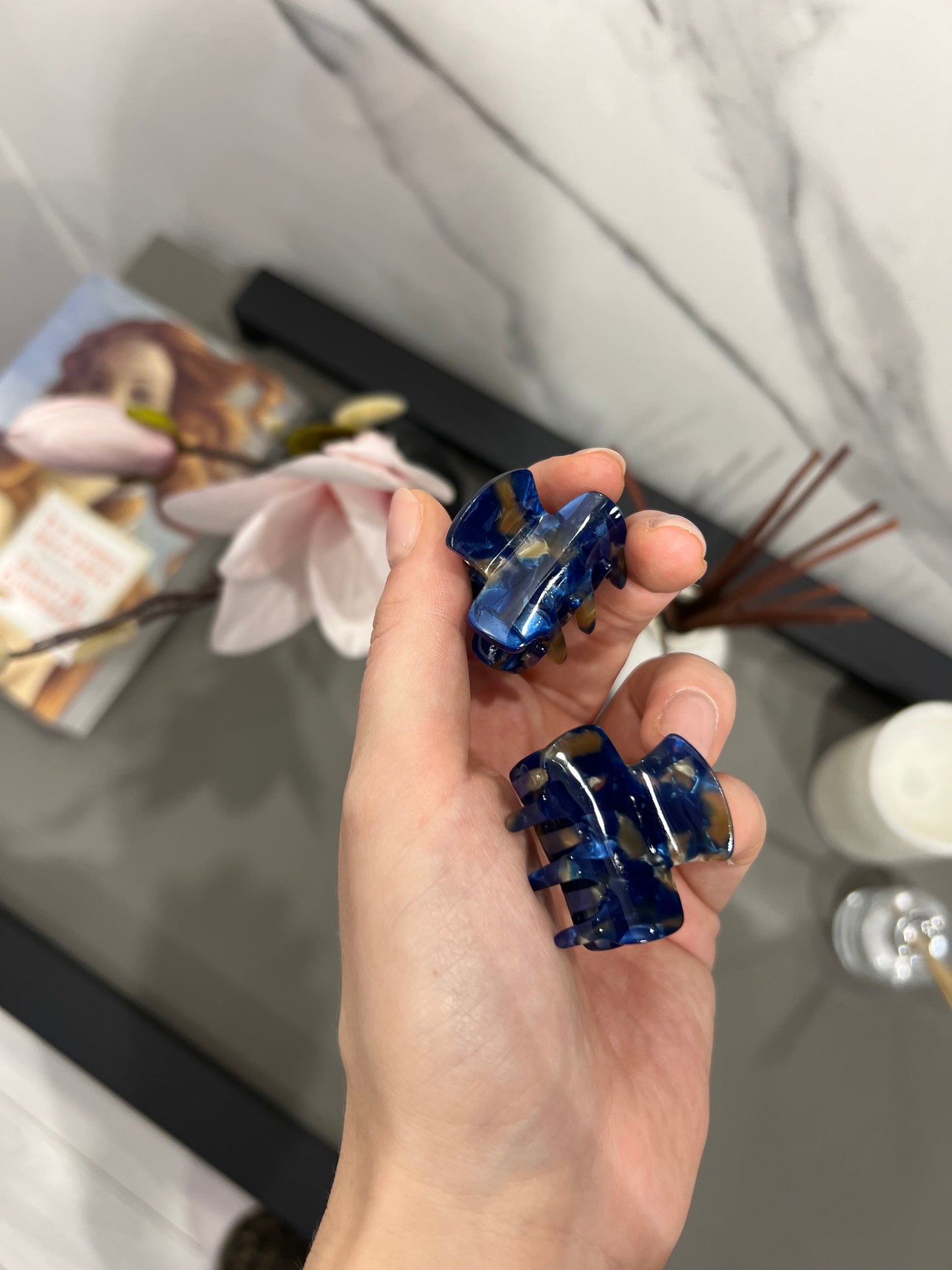 Dark Blue Duo Hairclips