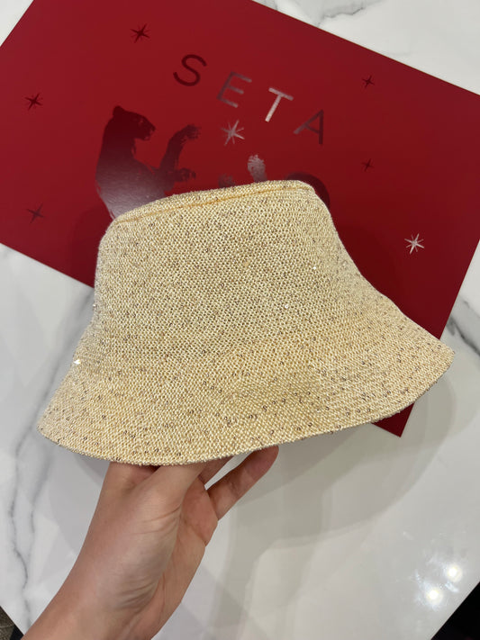 Soft Light Payettes & Silk Bucket Hat