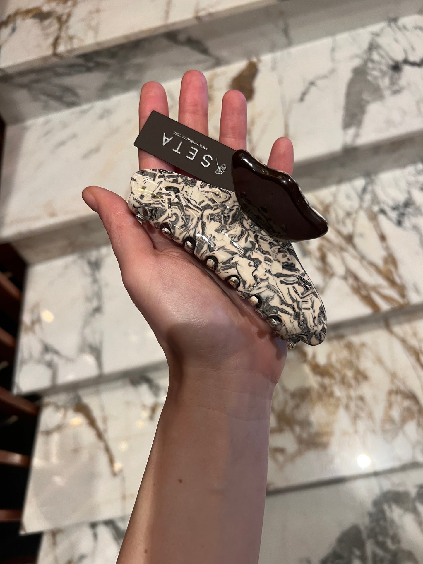 Brown & Beige Hairclip