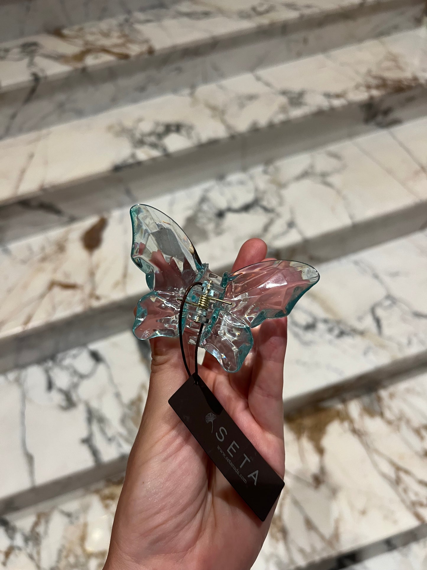 Aqua Butterfly Hairclip