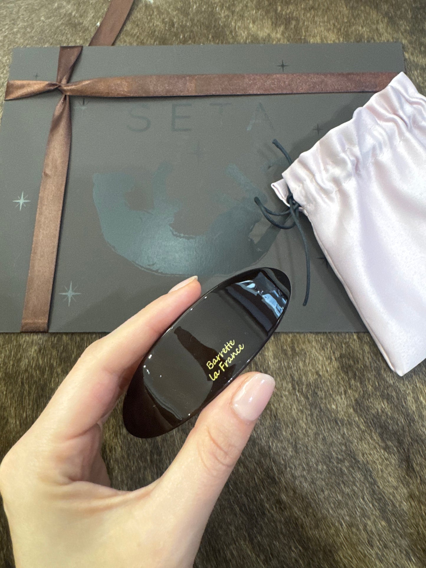 Chocolate Feather Hairclip