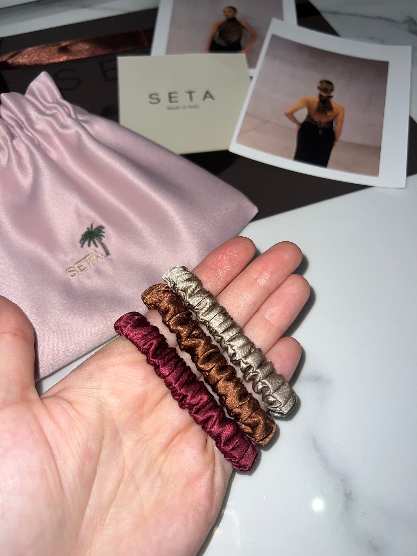 Autumn 3 Pack Small Silk Scrunchies