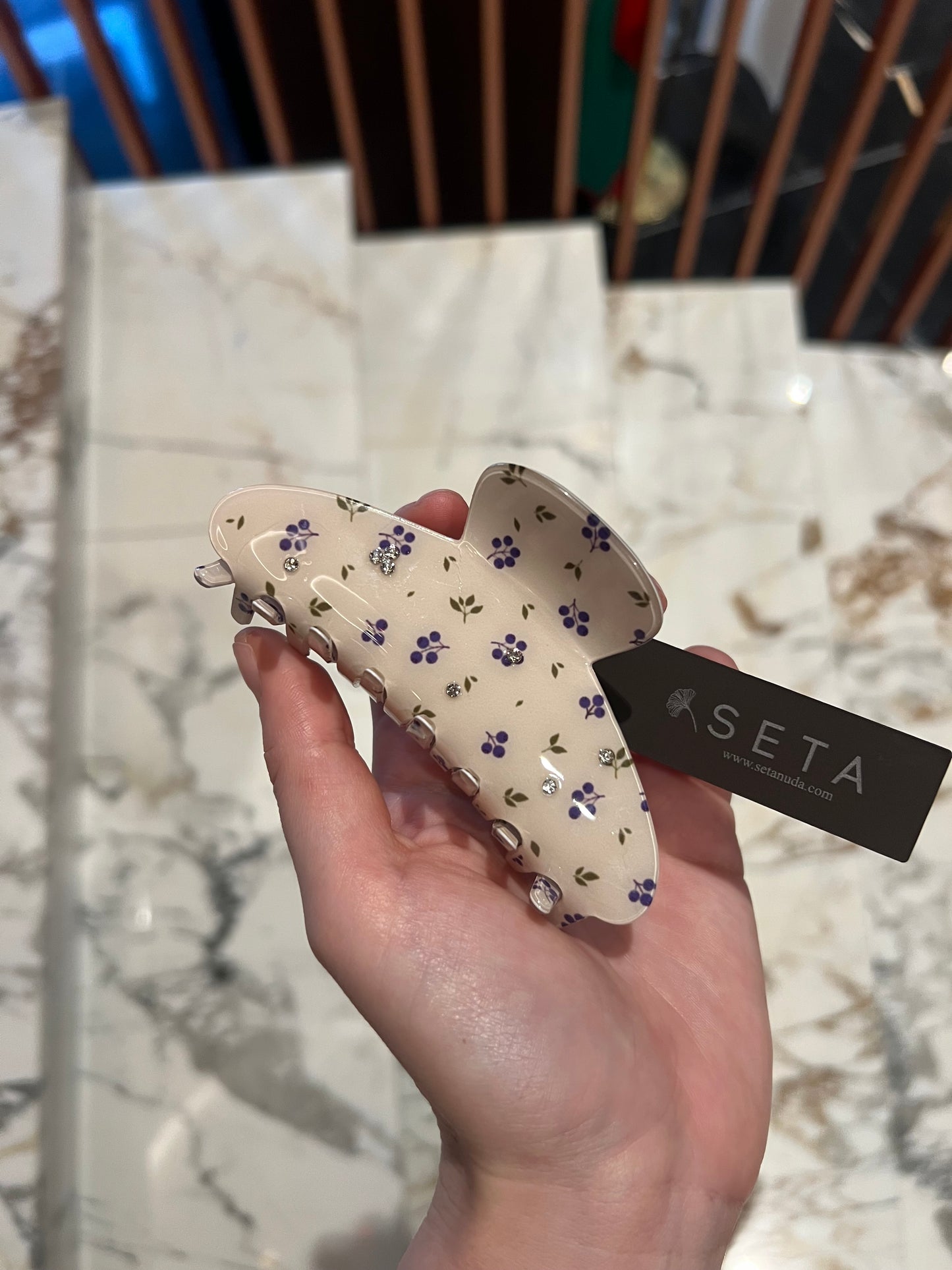 Soft Flowers and Stones Hairclip