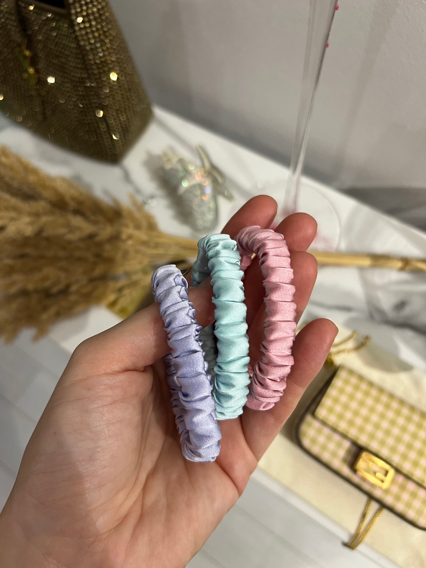 Bali Set 3 Small Silk Scrunchies