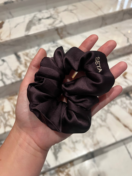 Melanzana Silk Scrunchie
