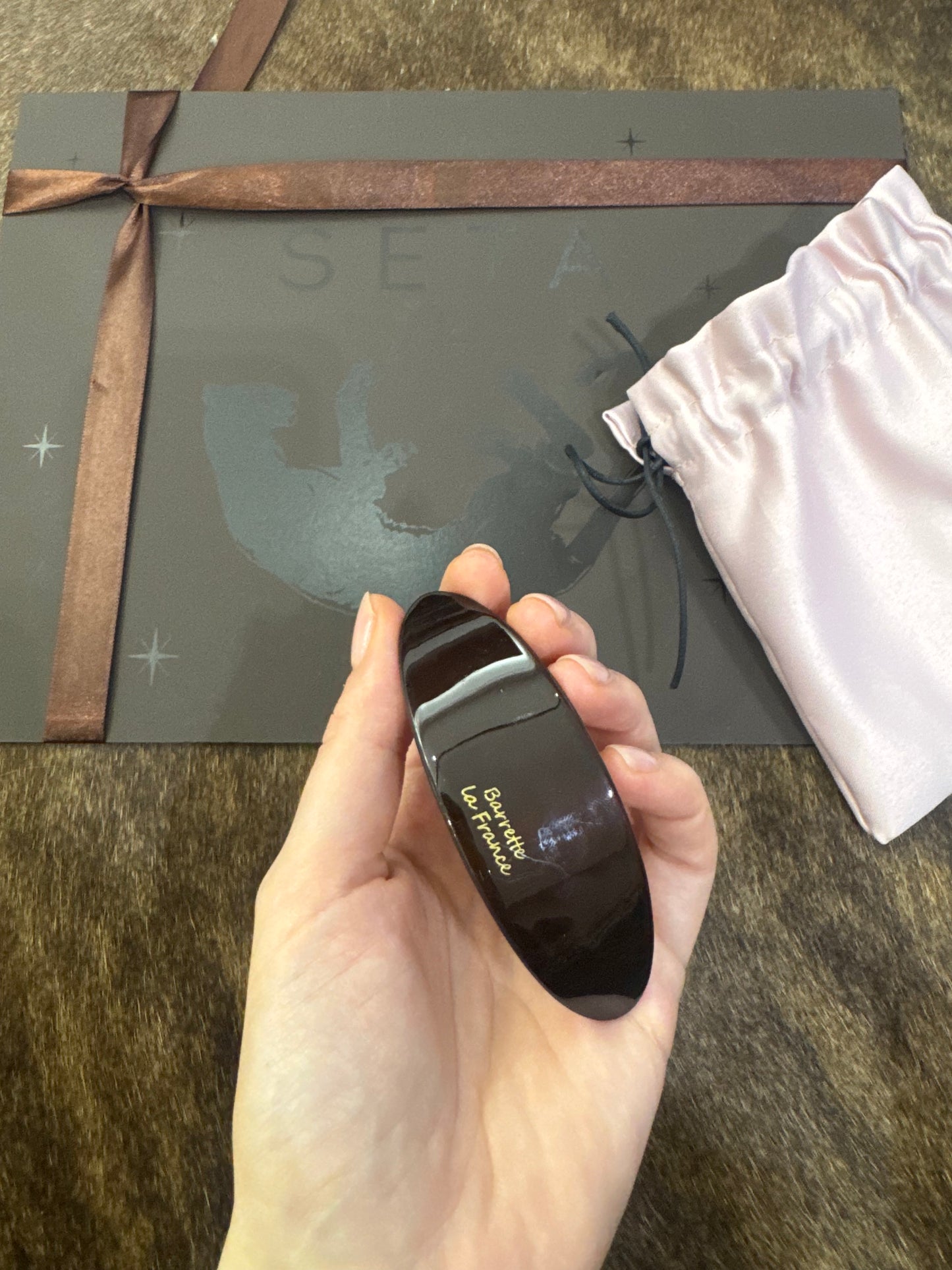 Chocolate Feather Hairclip