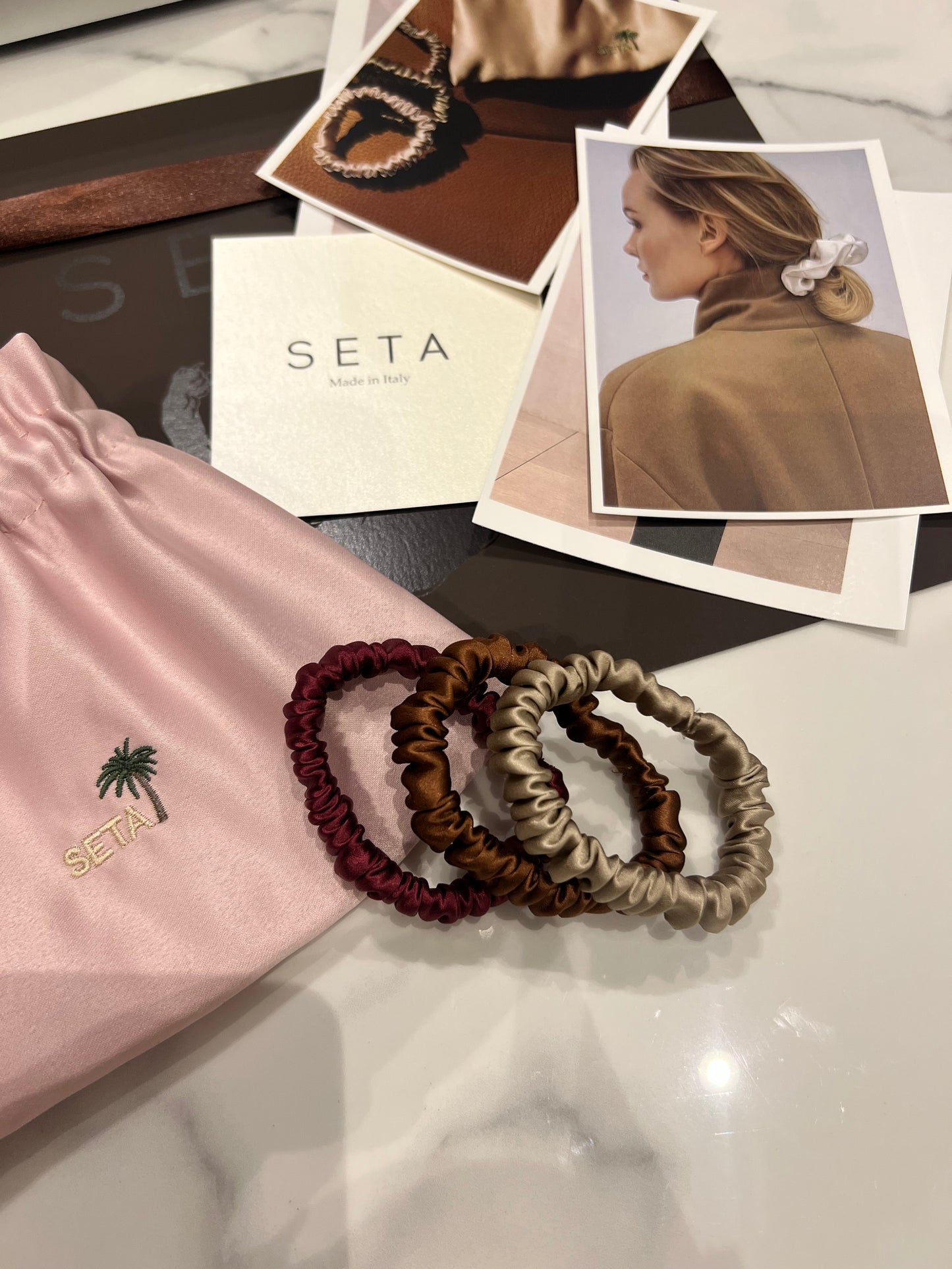 Autumn 3 Pack Small Silk Scrunchies