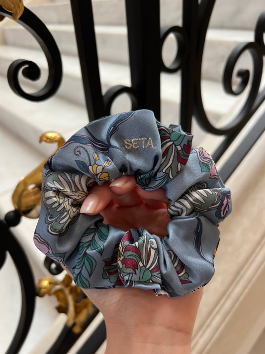 Mystic Garden Silk Scrunchie