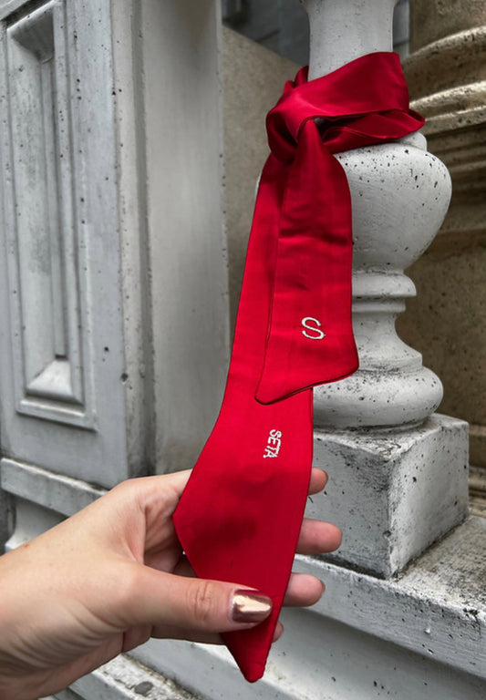 Twilly di seta rossa