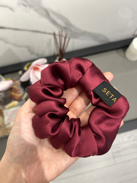 Bordeaux Silk Scrunchie