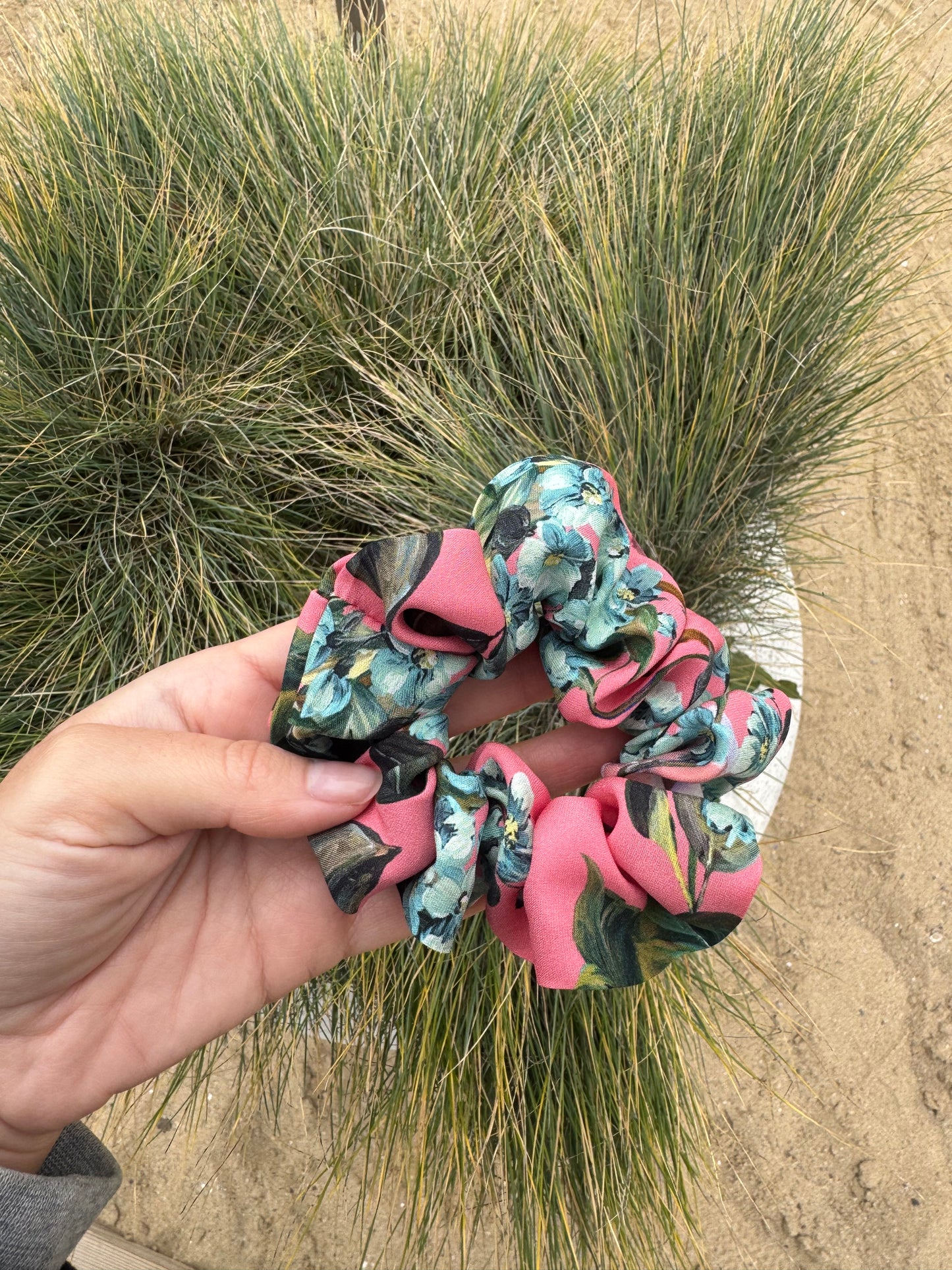 Blush Bouquet Silk Scrunchie