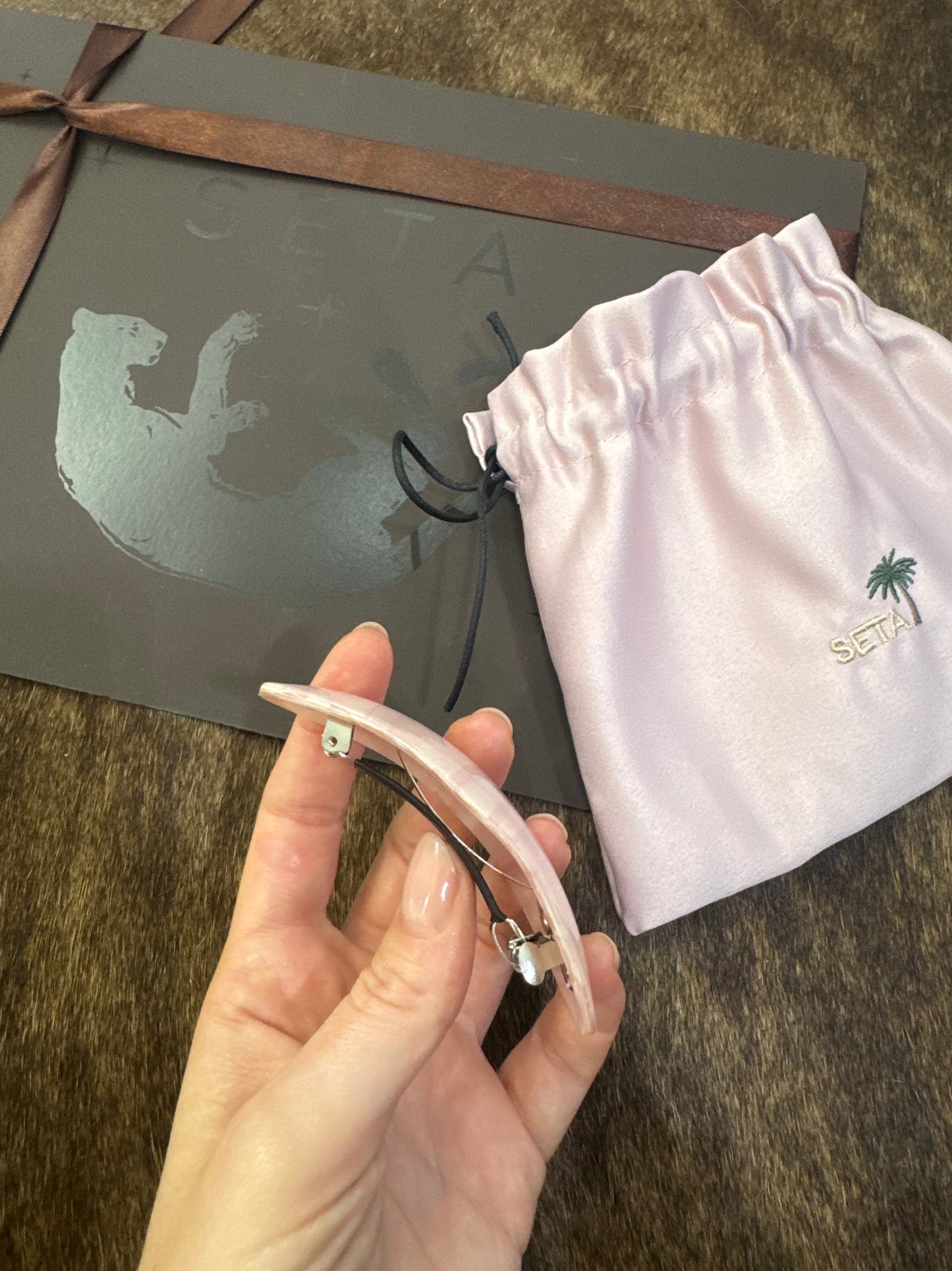 Soft Pink Feather Hairclip