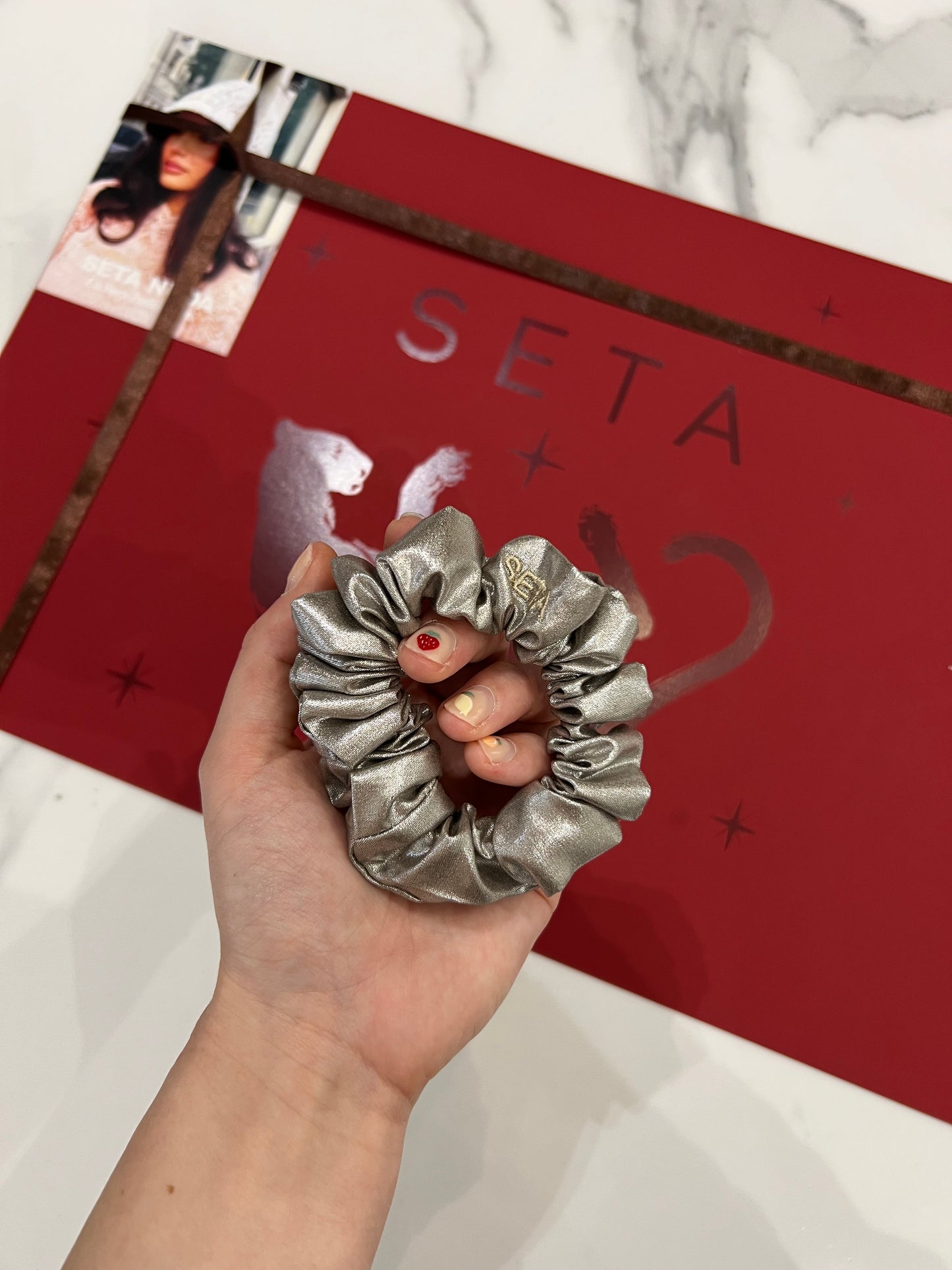 Silver Shine XS Scrunchie