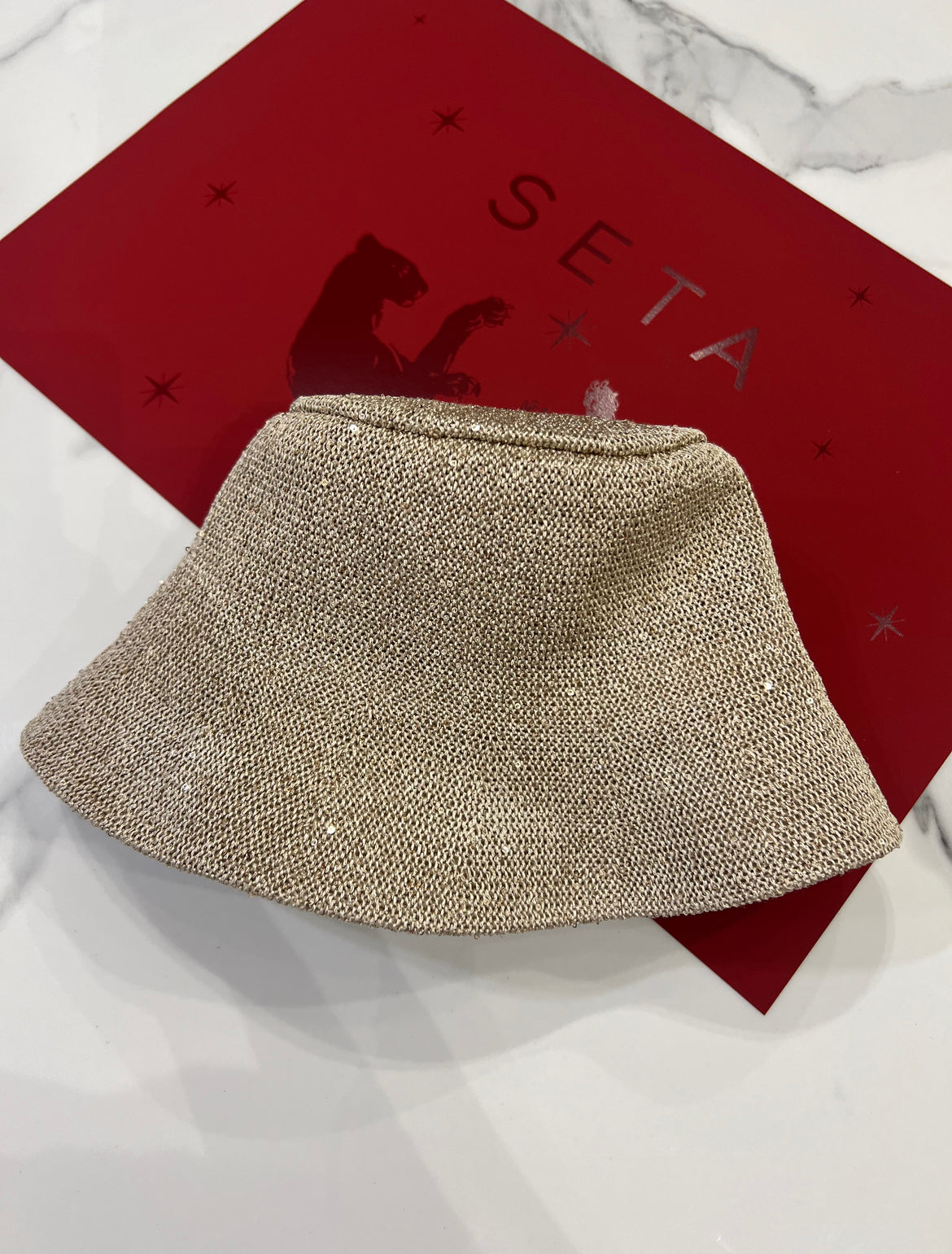 Nude Payettes Silk Bucket Hat