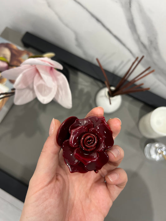 Dark Red Rose Hairclip