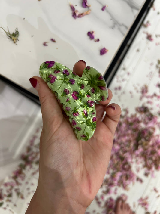 Fermaglio per capelli a forma di fiore verde