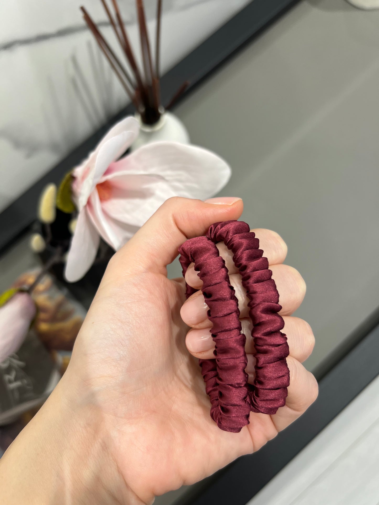 2 Pack Bordeaux Silk Skinnies