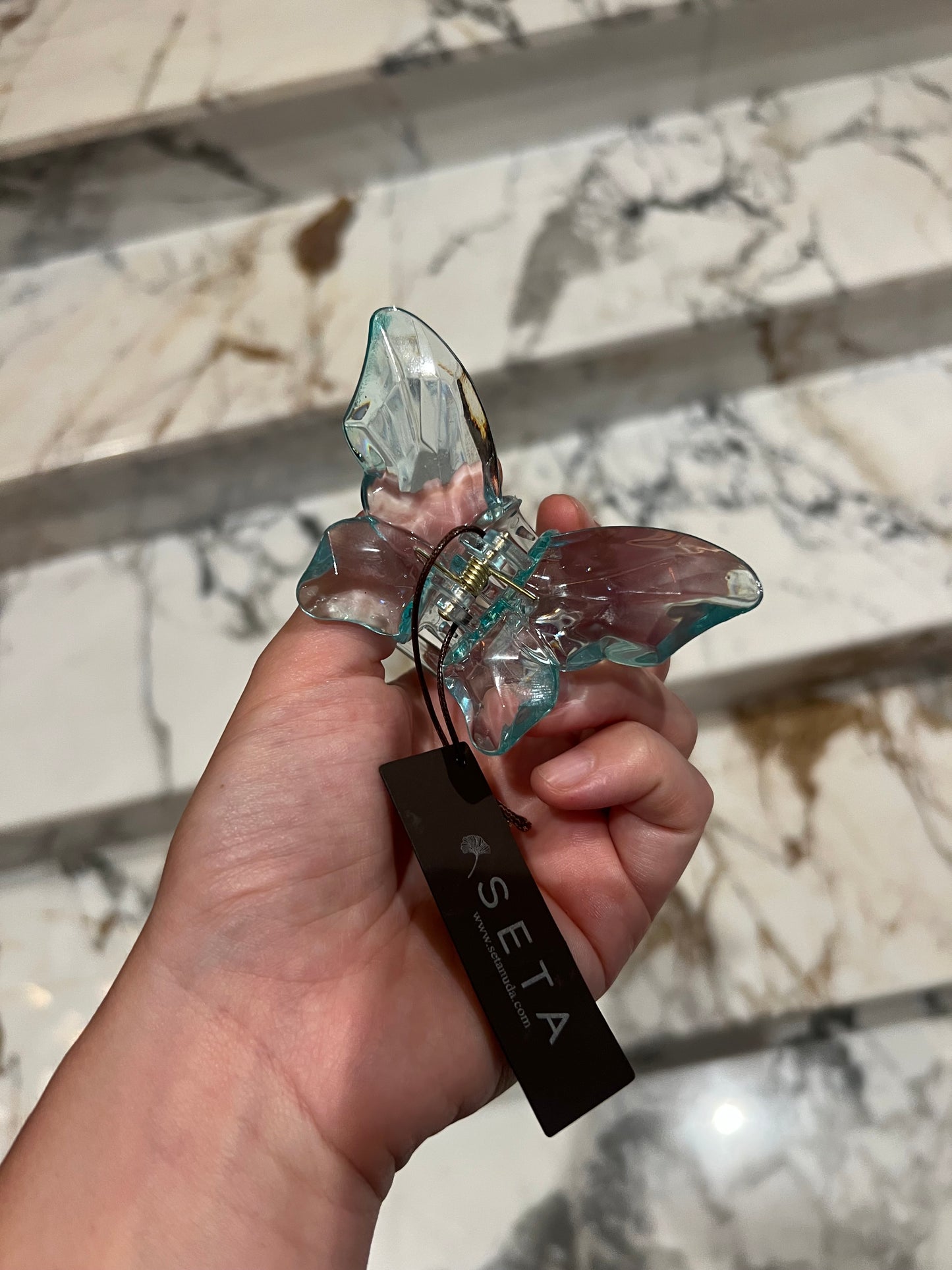 Aqua Butterfly Hairclip