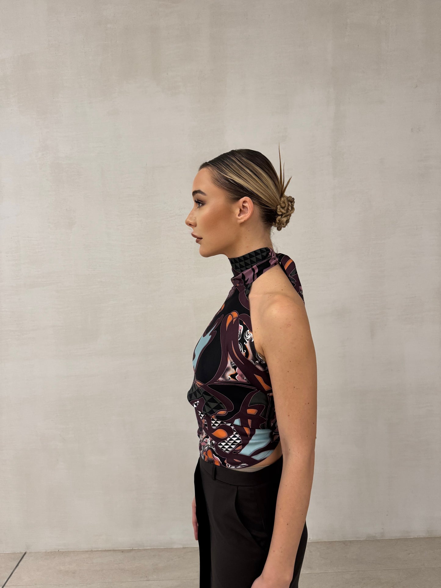 Fantasy Silk Halter Neck Top