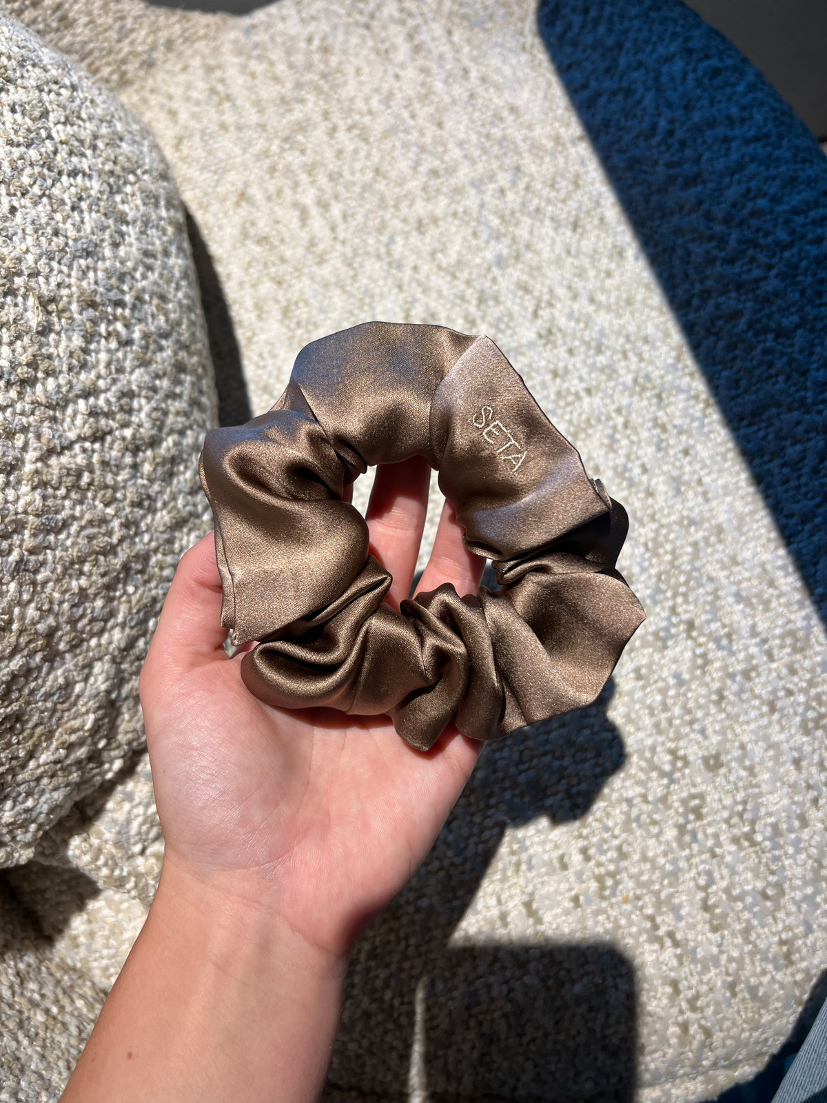 Caramel Silk Scrunchie