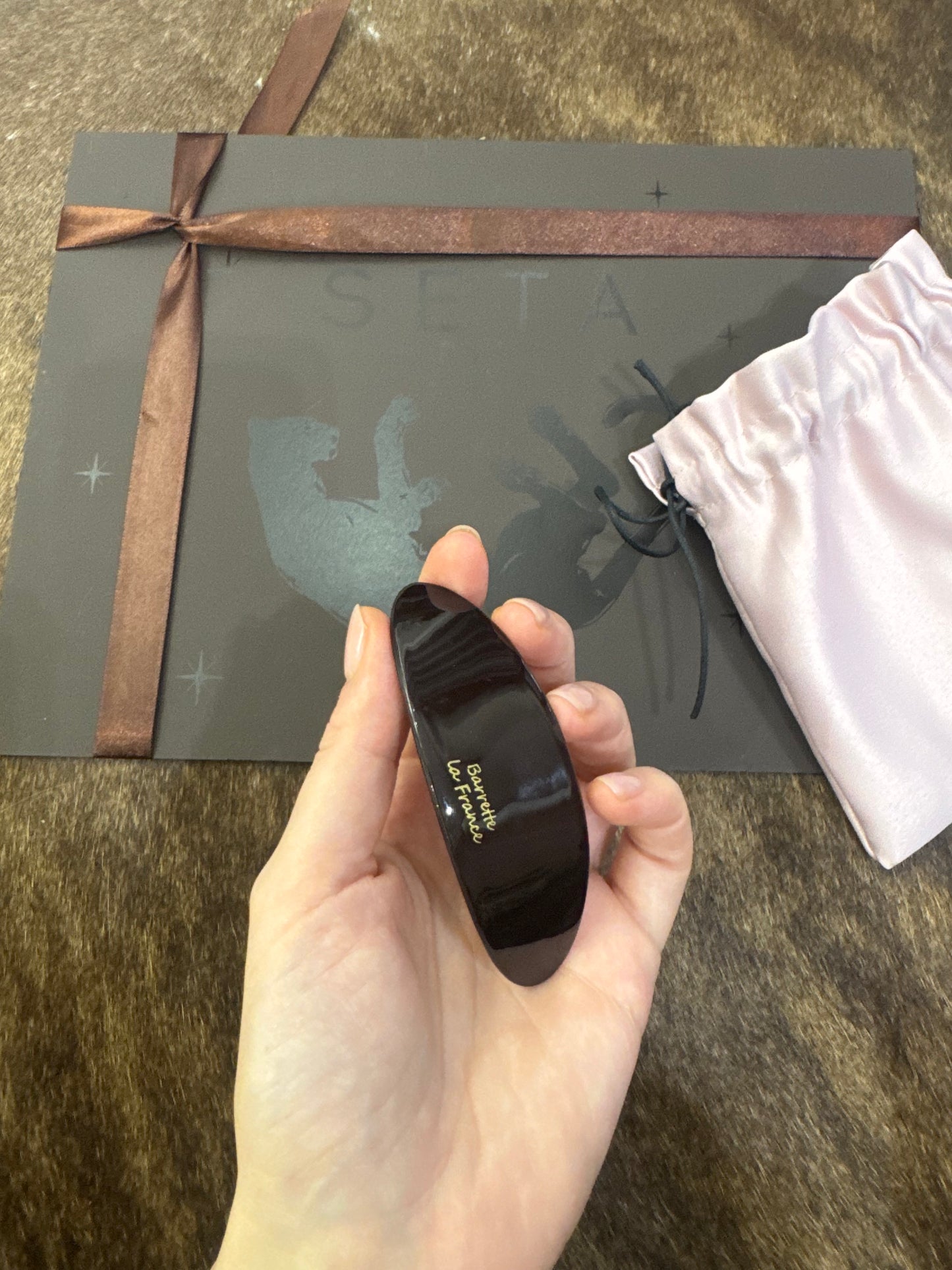 Chocolate Feather Hairclip