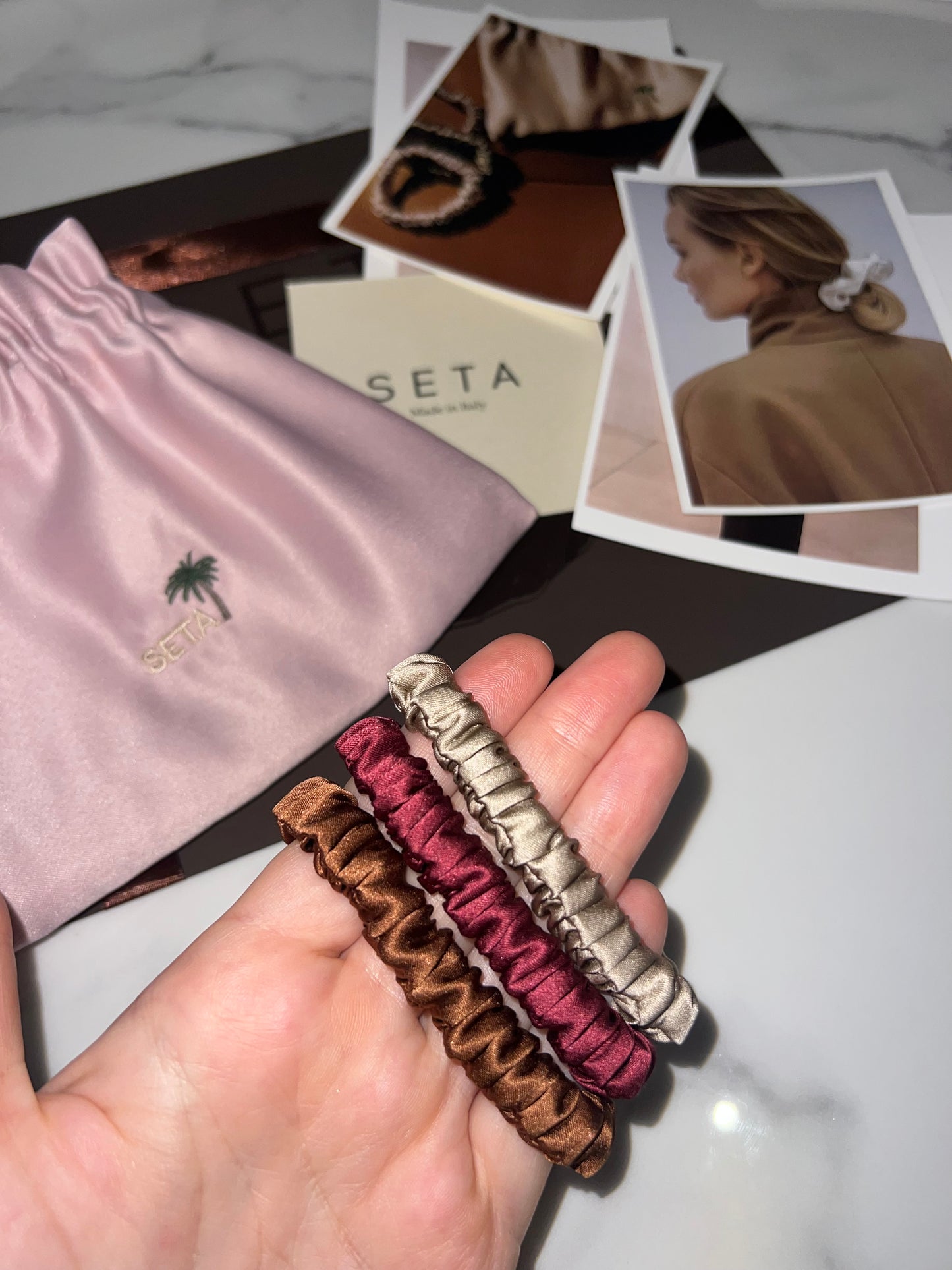 Autumn 3 Pack Small Silk Scrunchies