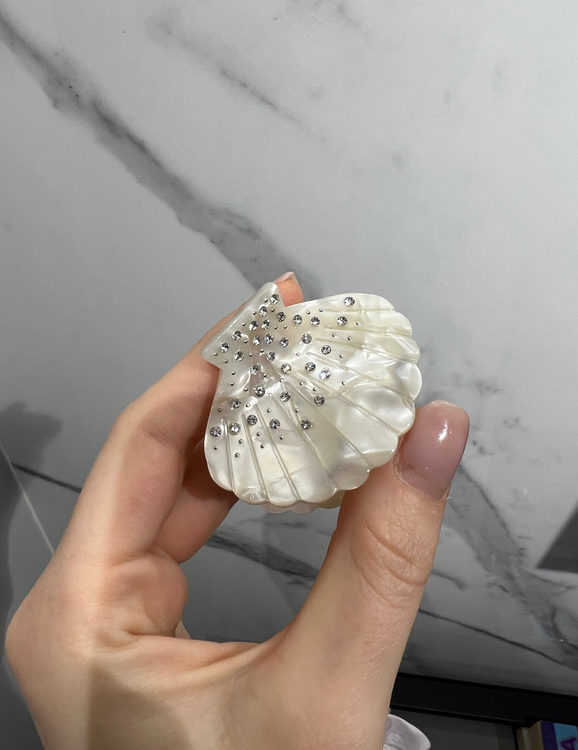 Diamond Shell Mini Hairclip