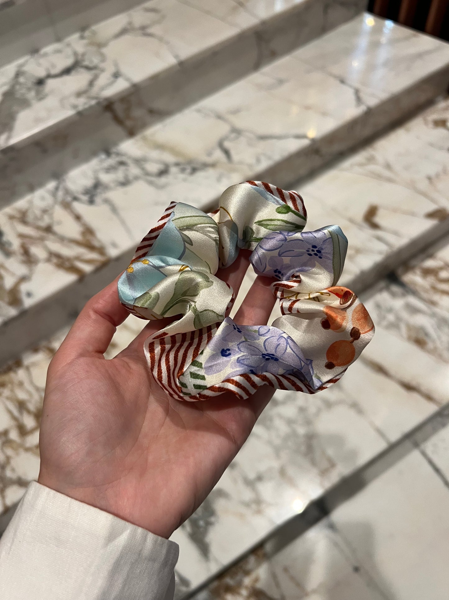 Fleur Silk Scrunchie