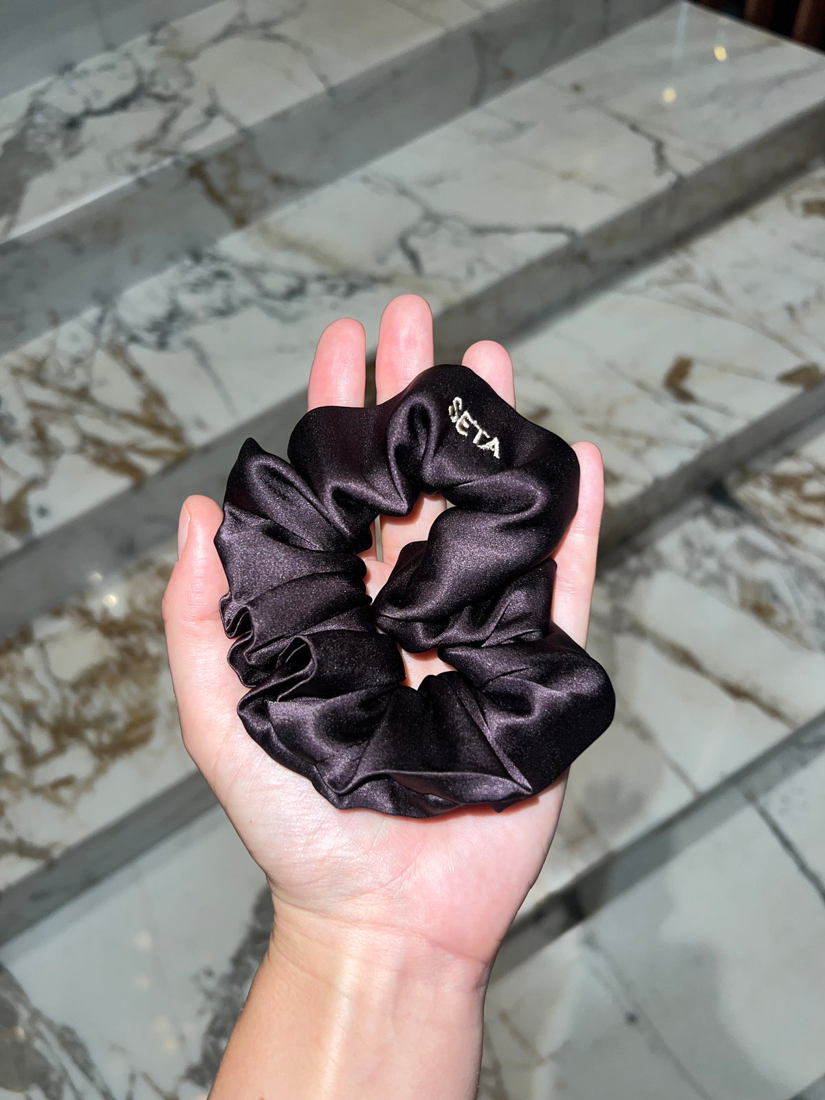 Melanzana Silk Scrunchie