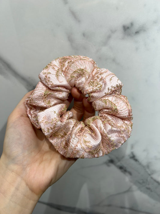 Renaissance Lace & Silk Scrunchie