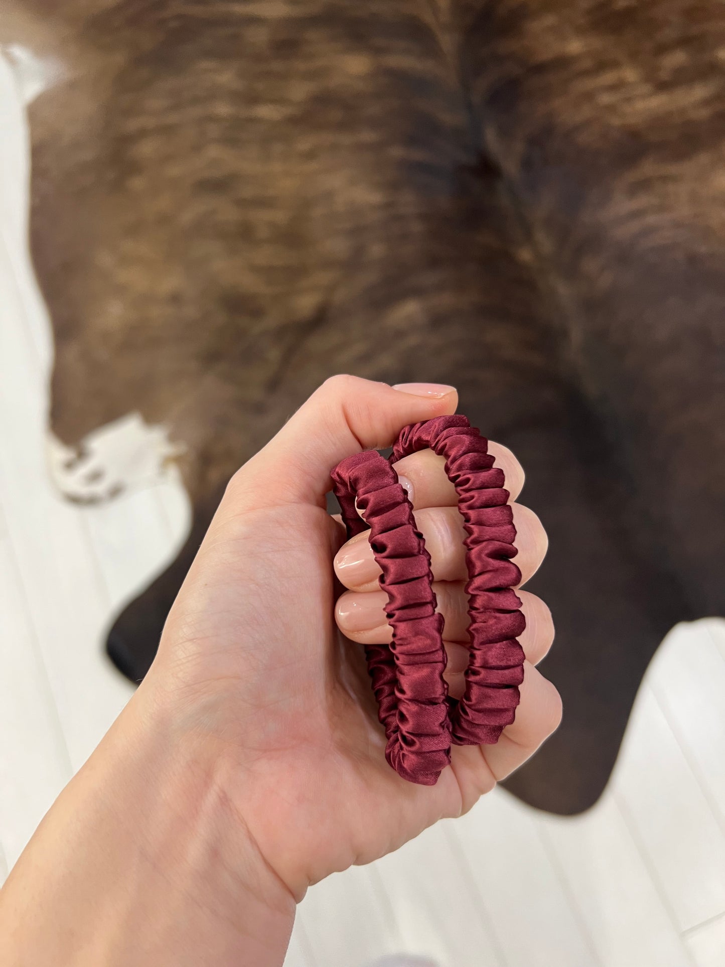 2 Pack Bordeaux Silk Skinnies