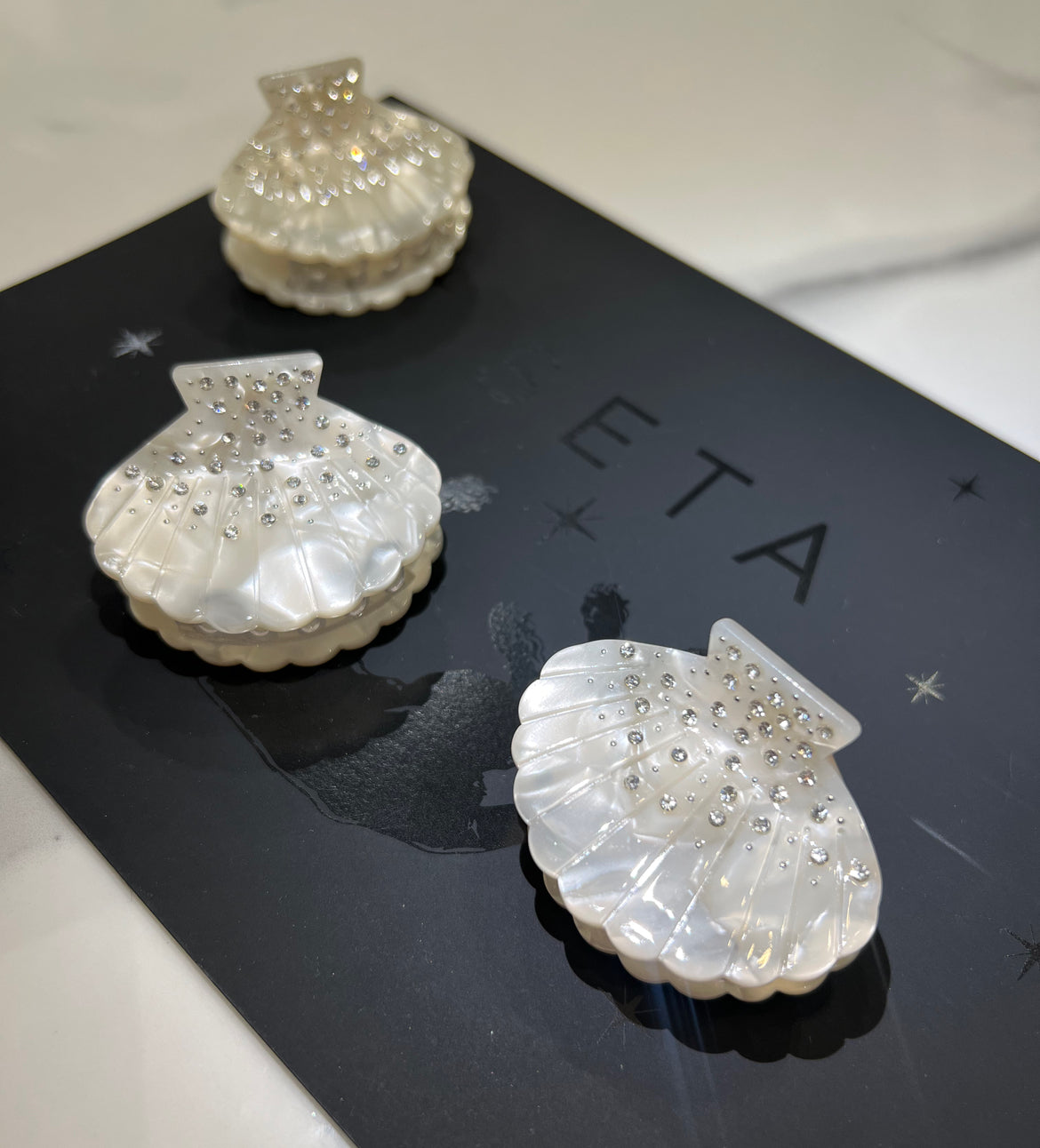 Diamond Shell Mini Hairclip