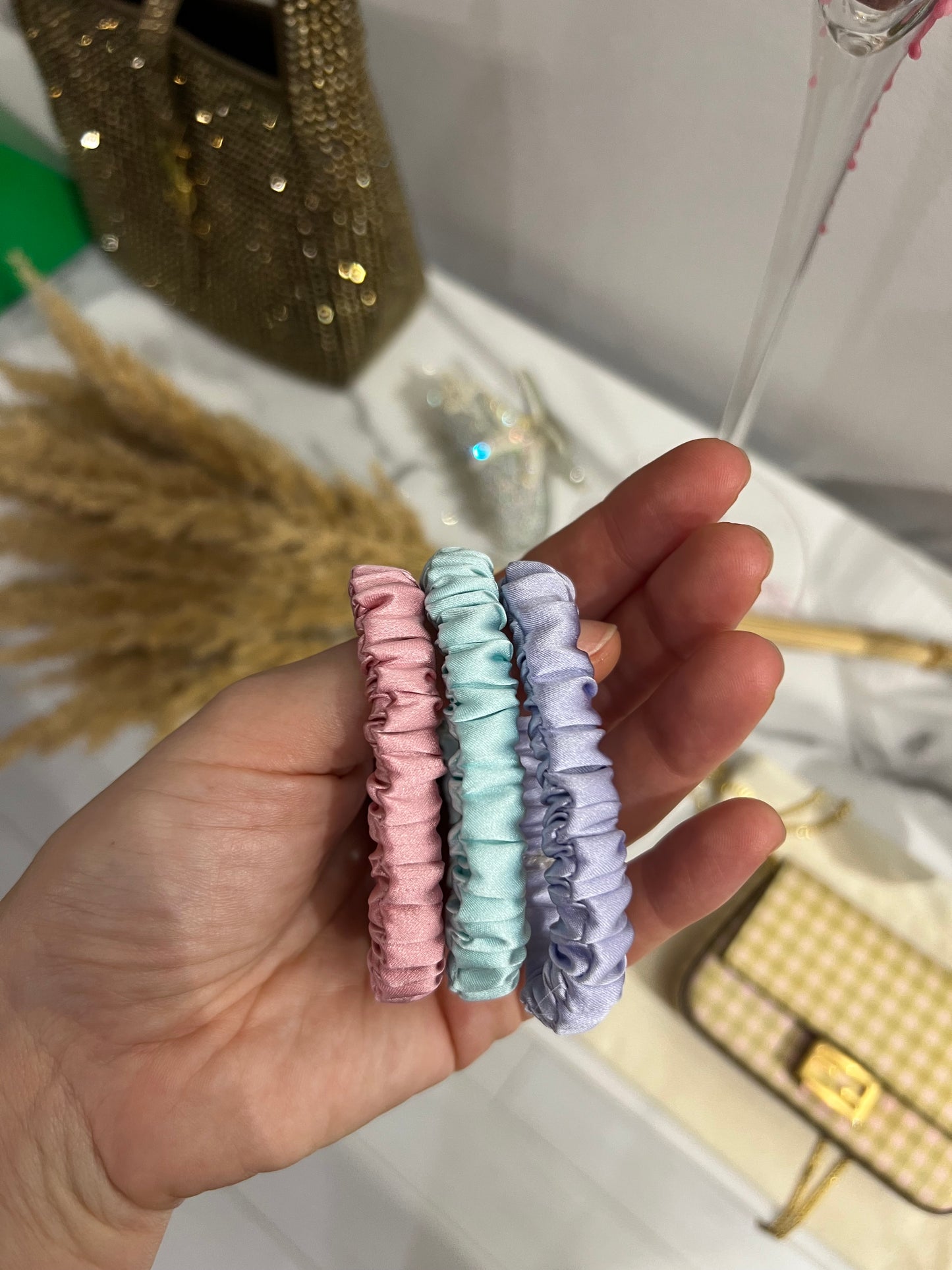 Bali Set 3 Small Silk Scrunchies